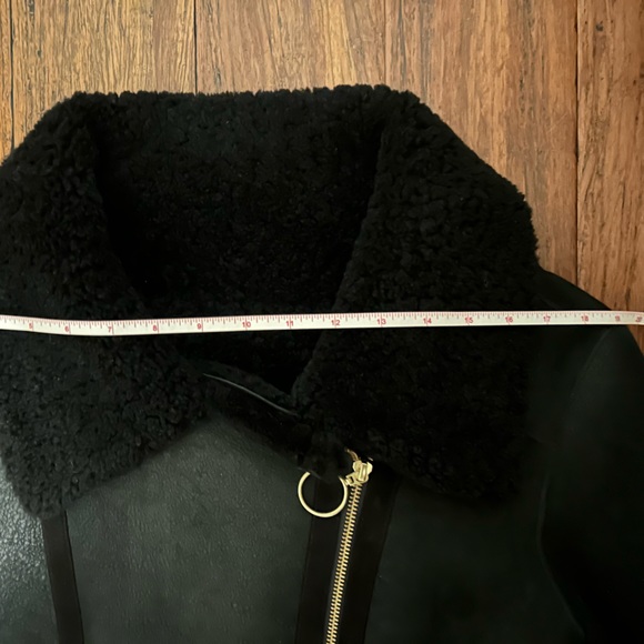 ME+EM 2022 Genuine Sheepskin Shearling Leather Reversible Moto Jacket - Picture 5 of 10